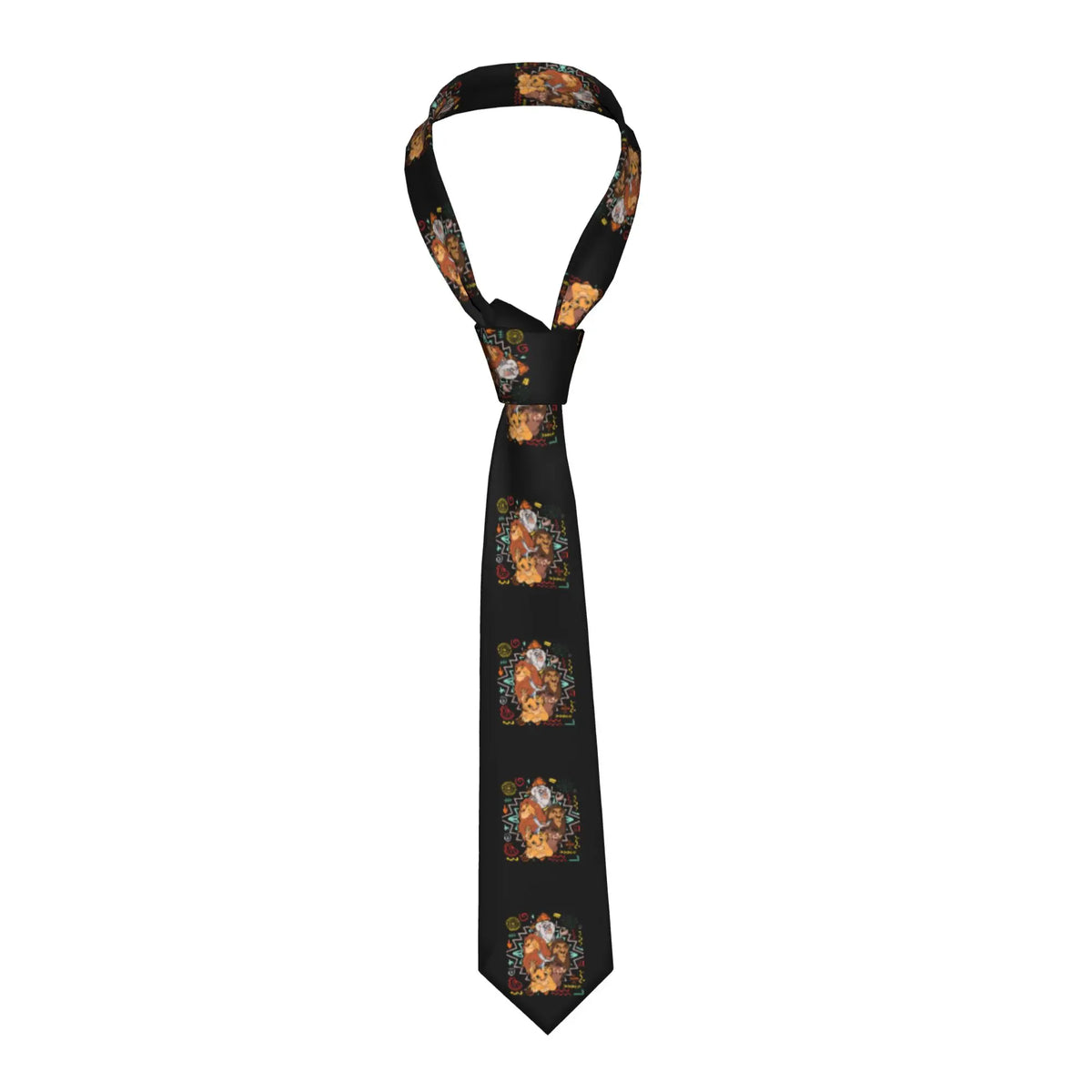 Fashion Anime The Lion King Simba  Neck Ties Men Personalized Silk Cartoon  Necktie for Business Gravatas