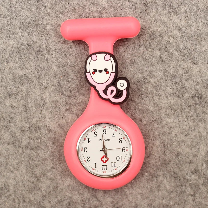 Unisex Hospital Nurse Doctor Solid Silicone FOB Pocket Watches Fashion Hospital Medical Brooch Pins Pandant Gift Clock