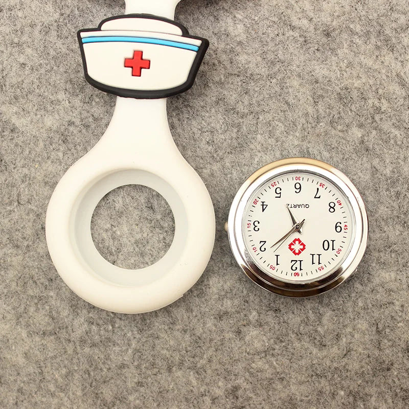 Unisex Hospital Nurse Doctor Solid Silicone FOB Pocket Watches Fashion Hospital Medical Brooch Pins Pandant Gift Clock