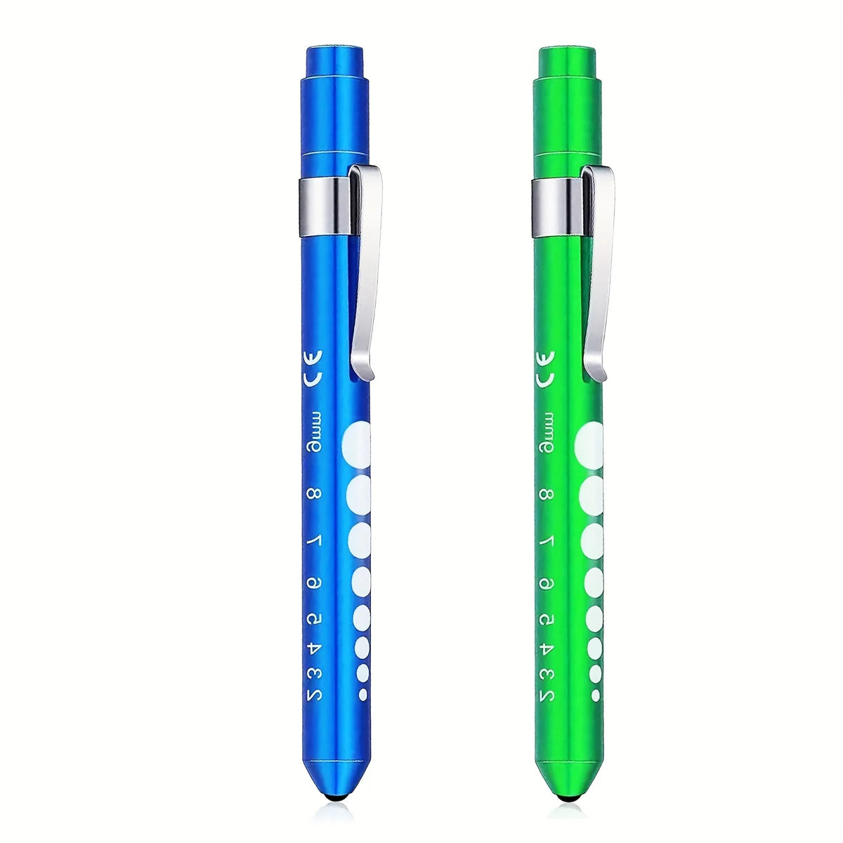 2/4 Pcs LED Pen Lights For Nurses Reusable Student Doctor Daily Use Portable Flashlight With Pupil Size Markers With Pocket Clip