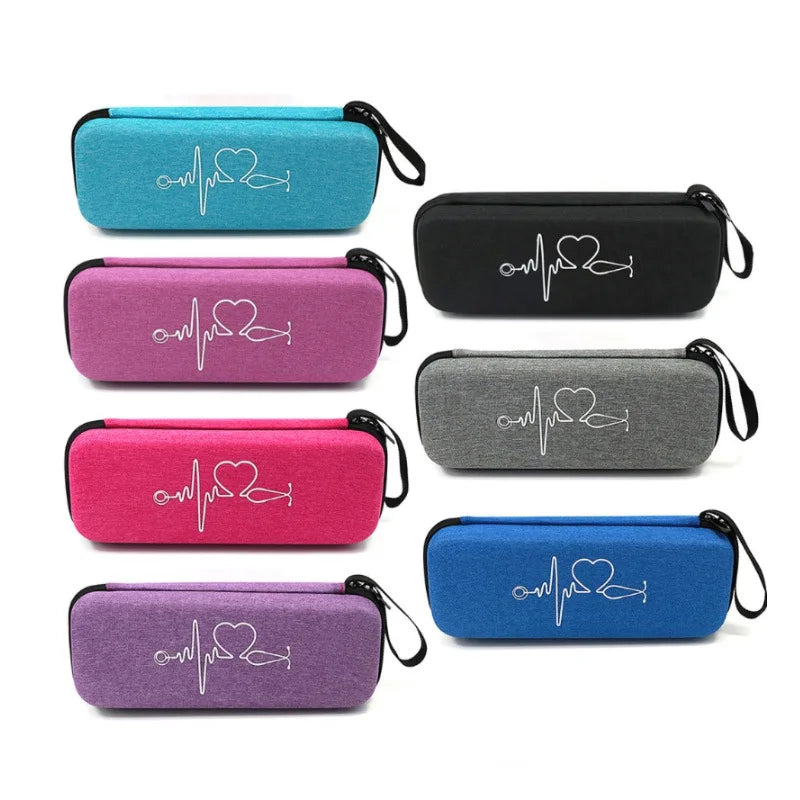 EVA Travel Portable Medical Stethoscope Storage Box First Aid Kit Mesh Pockets Case for 3M Littmann Cardiology III Stethoscope
