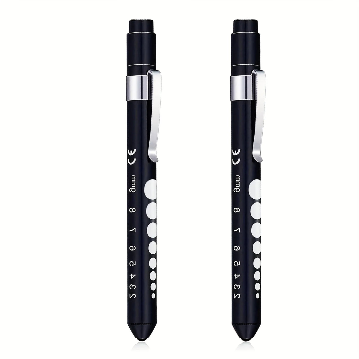 2/4 Pcs LED Pen Lights For Nurses Reusable Student Doctor Daily Use Portable Flashlight With Pupil Size Markers With Pocket Clip