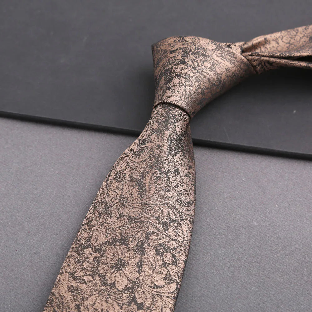 Luxury 8CM Mens Tie Stripes Paisley Dot Neck Ties Jacquard Woven Necktie For Man Daily Wear Business Wedding Party Accessories