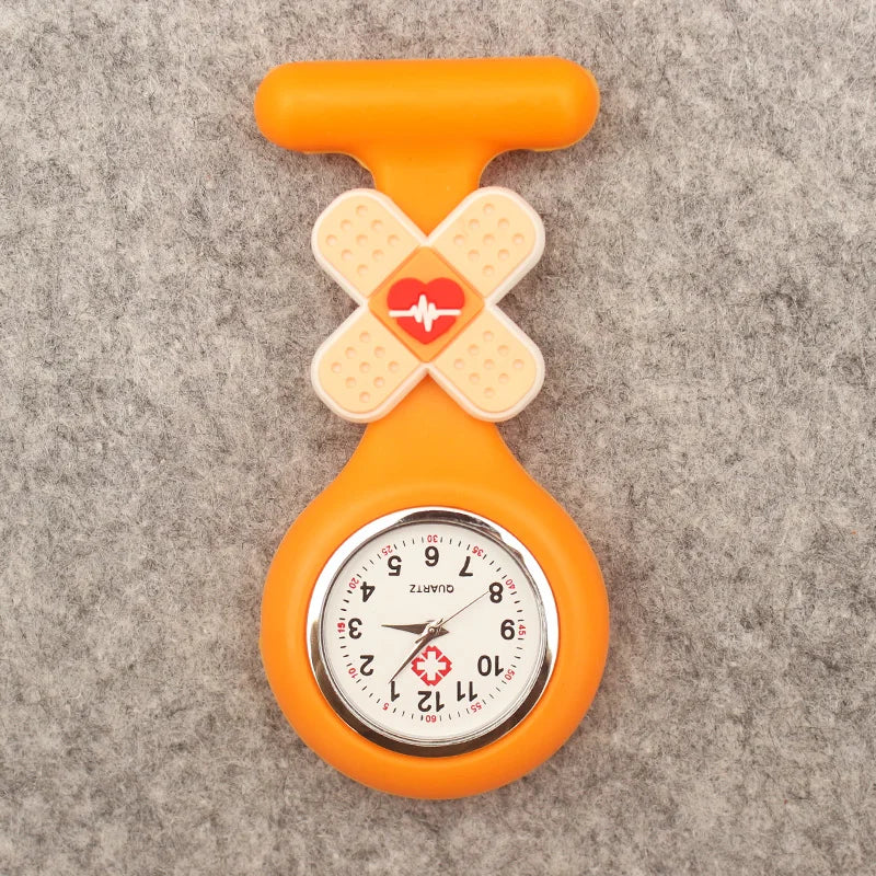 Unisex Hospital Nurse Doctor Solid Silicone FOB Pocket Watches Fashion Hospital Medical Brooch Pins Pandant Gift Clock