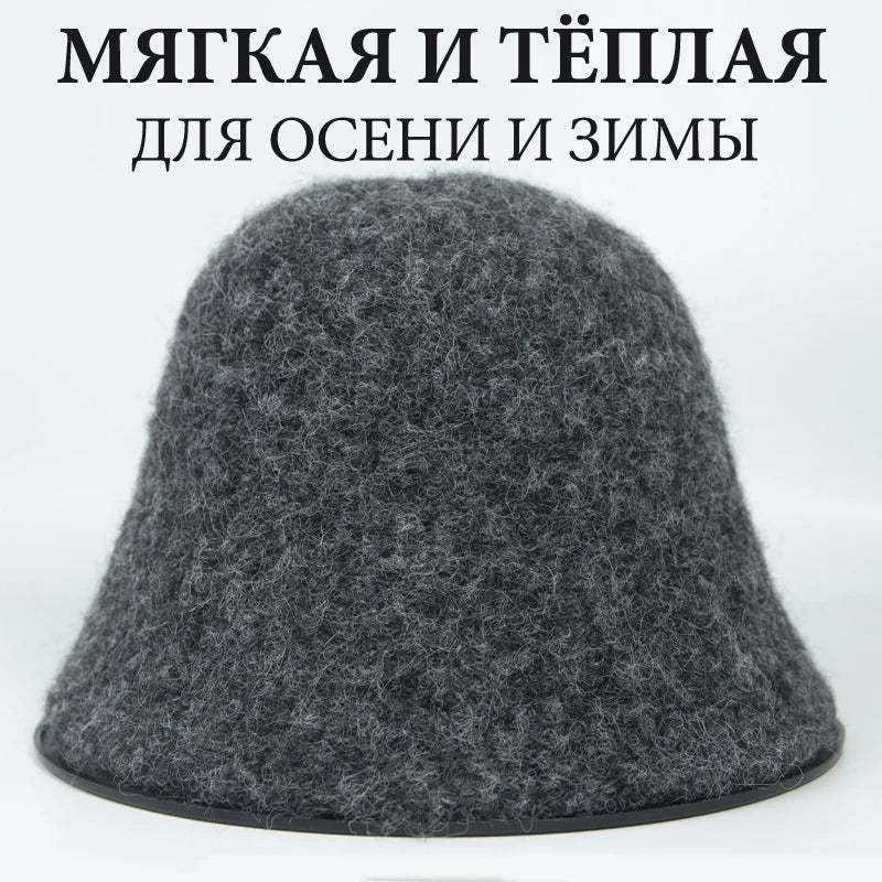 Fashion Ladies Winter Outdoor Warm Bucket Hat Woman‘s Daily Casual Fisherman Cap Korean Style Classic Panama Hats