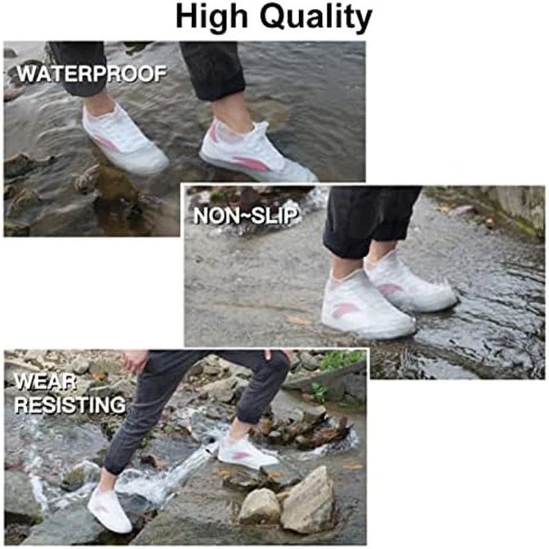 6/4/2PCS Silicone Shoe Covers - Wear-resistant Waterproof Anti-Slip Foldable Reusable For Outdoor Rain/Snow, Household Travel