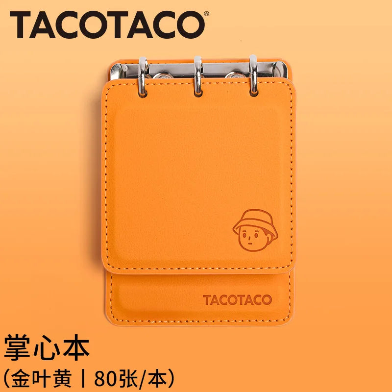 Mini Pocket Notebook, Portable Ring Binder Journal, Compact PU Leather Memo Book, Cute Daily Note Planner for School Office