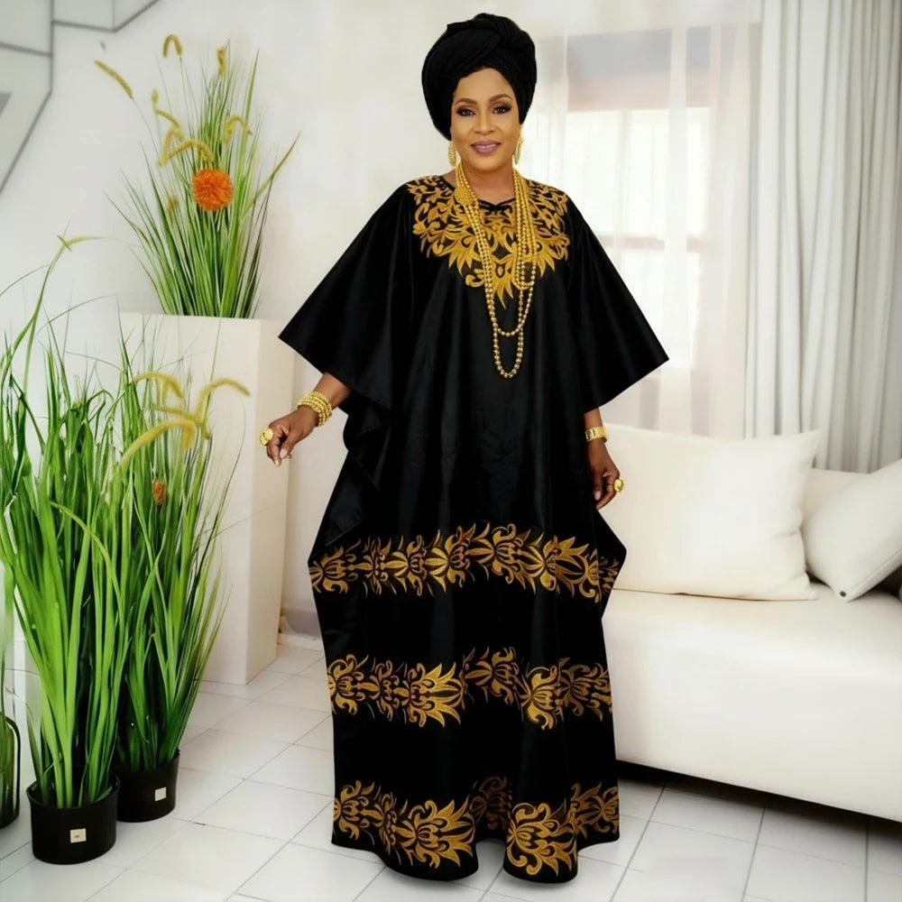 Plus Size African Clothes for Women 2026 New African Dashiki Ankara Embroidery Robe Bazin Design Wedding Party Dresses