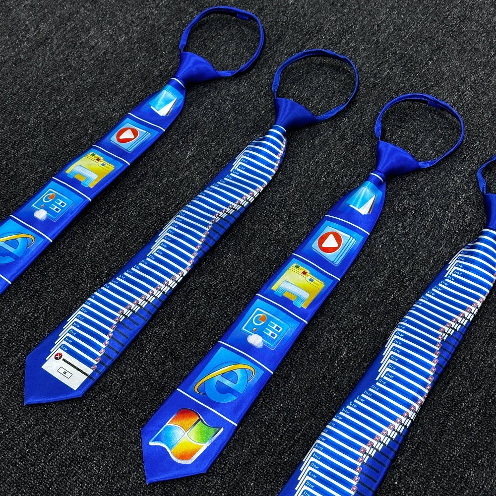 Vintage Stylish Trendy Unisex Tie Quirky Fun Street Punk Style Ins Tie Y2K Creative Niche Personalized Accessories