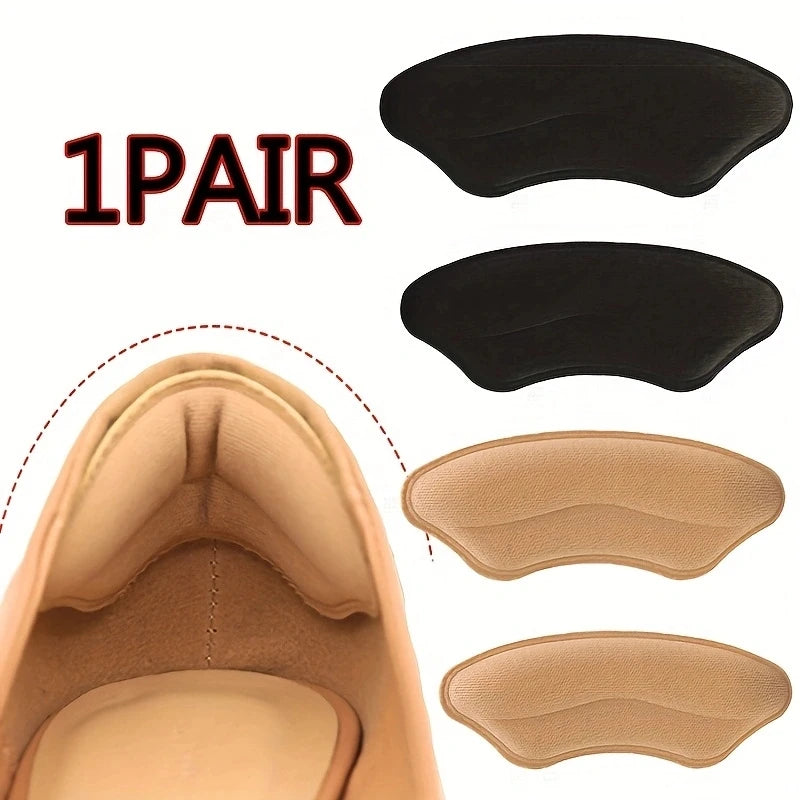1 par de almohadillas autoadhesivas para talón, para zapatillas de tacón alto, alivio del dolor, protector de talón ajustable
