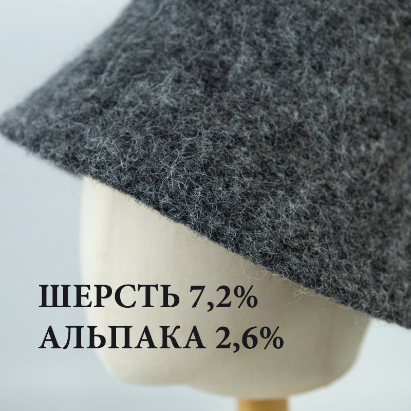 Fashion Ladies Winter Outdoor Warm Bucket Hat Woman‘s Daily Casual Fisherman Cap Korean Style Classic Panama Hats