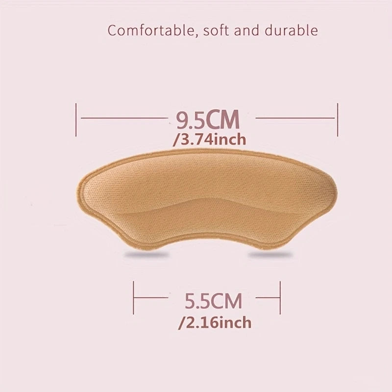 1 par de almohadillas autoadhesivas para talón, para zapatillas de tacón alto, alivio del dolor, protector de talón ajustable