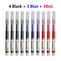 10PCS High Quality Needle Type Gel Pens Black Blue Red Ink Straight Liquid Pen Kawaii Stationery School & Office Supplies