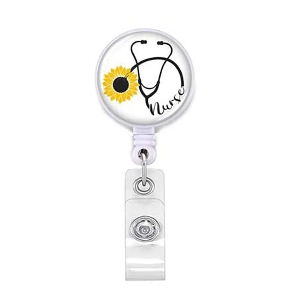 Staff Employee's Card Clip Retractable ID Name Badge Reel for Doctors Nurses Work Card Holder Accessories Medical Workers Pass