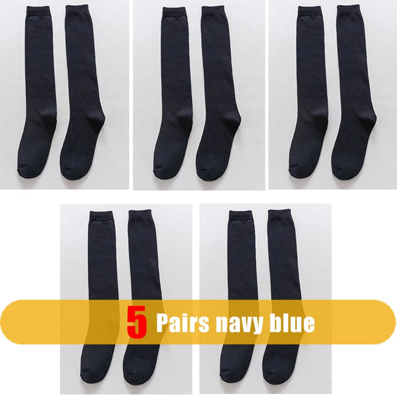 Mens Long Socks Stockings Cotton Solid Business Soft Elastic Party Dress Formal Gentleman Warm Thermal Crew High Socks Fathers