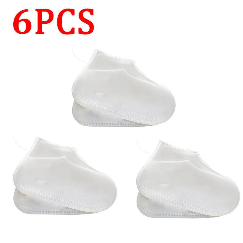 6/4/2PCS Silicone Shoe Covers - Wear-resistant Waterproof Anti-Slip Foldable Reusable For Outdoor Rain/Snow, Household Travel