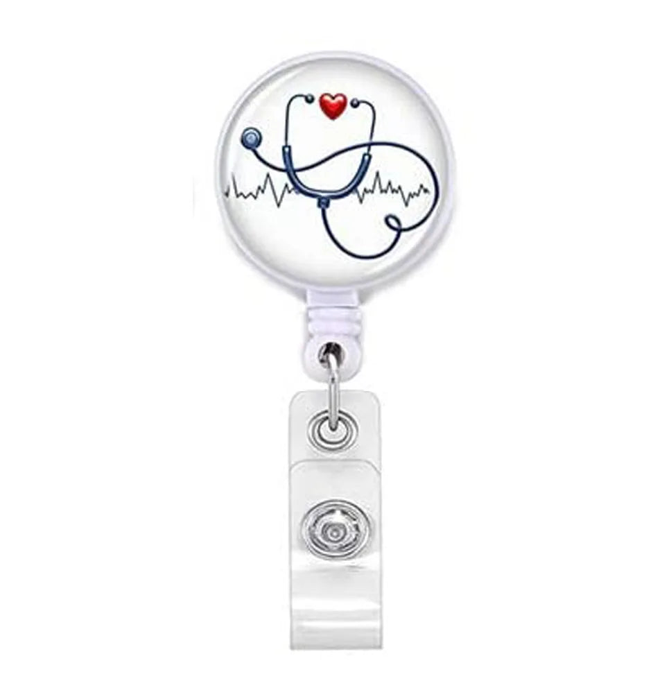 Staff Employee's Card Clip Retractable ID Name Badge Reel for Doctors Nurses Work Card Holder Accessories Medical Workers Pass
