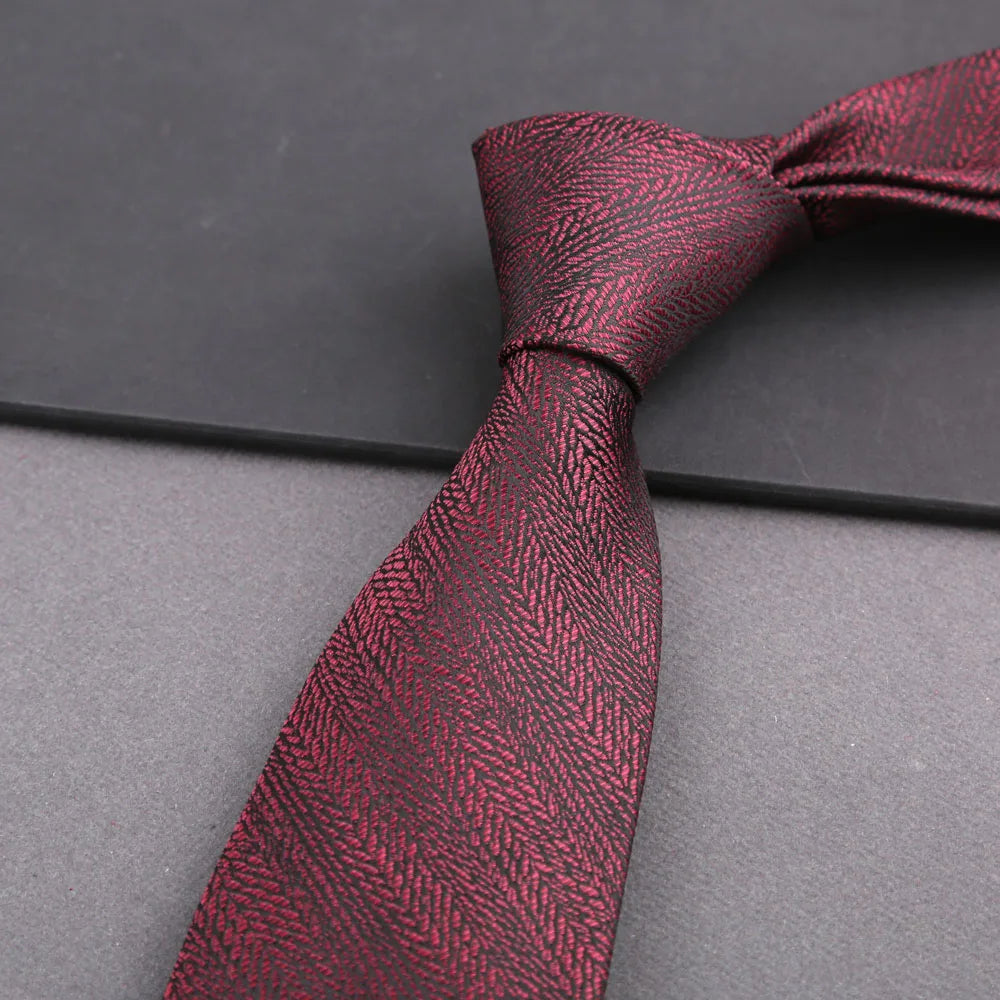 Luxury 8CM Mens Tie Stripes Paisley Dot Neck Ties Jacquard Woven Necktie For Man Daily Wear Business Wedding Party Accessories