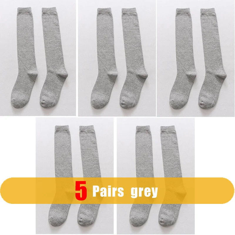 Mens Long Socks Stockings Cotton Solid Business Soft Elastic Party Dress Formal Gentleman Warm Thermal Crew High Socks Fathers