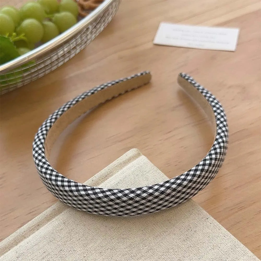 Polka Dot Hair Bands for Women Floral Print Hair Hoop Headbands Sweet Girls Plaid Hairband Hair Accessories Headwear Headdress