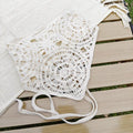 Knitted Headband Handmade Crochet Hair Scarf Hollow Out Triangle Headscarf Hair Accessories Sweet Vintage Soft Floral Bandana