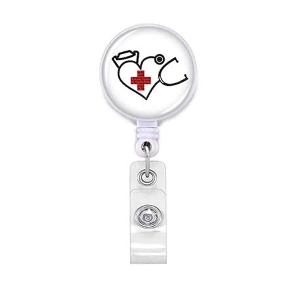 Staff Employee's Card Clip Retractable ID Name Badge Reel for Doctors Nurses Work Card Holder Accessories Medical Workers Pass
