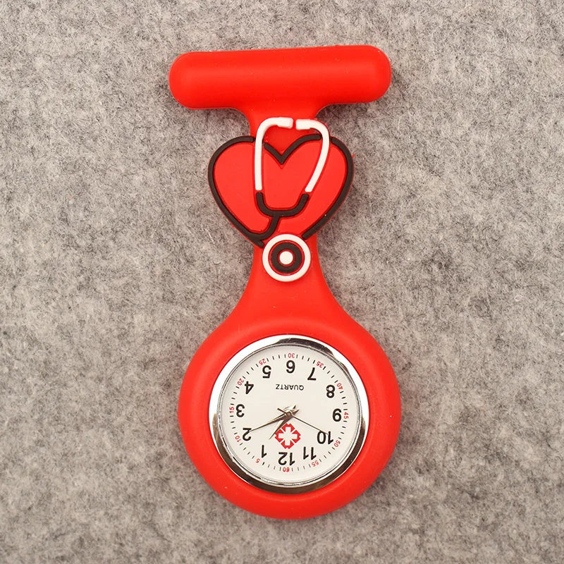Unisex Hospital Nurse Doctor Solid Silicone FOB Pocket Watches Fashion Hospital Medical Brooch Pins Pandant Gift Clock
