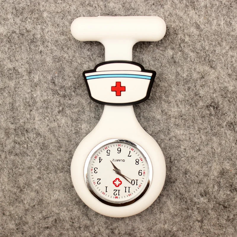 Unisex Hospital Nurse Doctor Solid Silicone FOB Pocket Watches Fashion Hospital Medical Brooch Pins Pandant Gift Clock