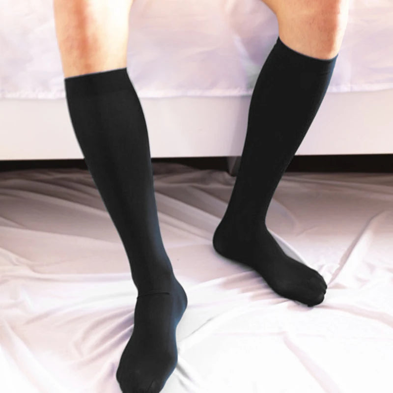 1 Pair Men's Business Suit Socks Ultrathin Mid-Length Tube Summer Breathable Gentleman Sexy Formal Business Stockings