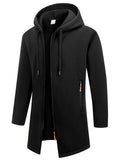 Autumn Winter Warm Fleece Zipper Jacket Men's Long Sleeve Sweatshirts for Men with Zipper Hooded Jacket Coat Warm Streetwear