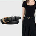 Belt Summer Brown Belt with Fine Matching Western Pants Simple and Versatile Belt 2024 New Fashion Decoration
