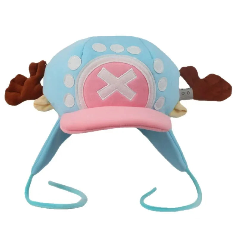 Anime Tony Tony Chopper Cosplay Hat Unisex Boys Girls Soft Cozy Pink Blue Second Generation Chopper Cartoon Plush Hat Gift Party