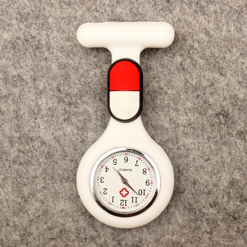 Unisex Hospital Nurse Doctor Solid Silicone FOB Pocket Watches Fashion Hospital Medical Brooch Pins Pandant Gift Clock