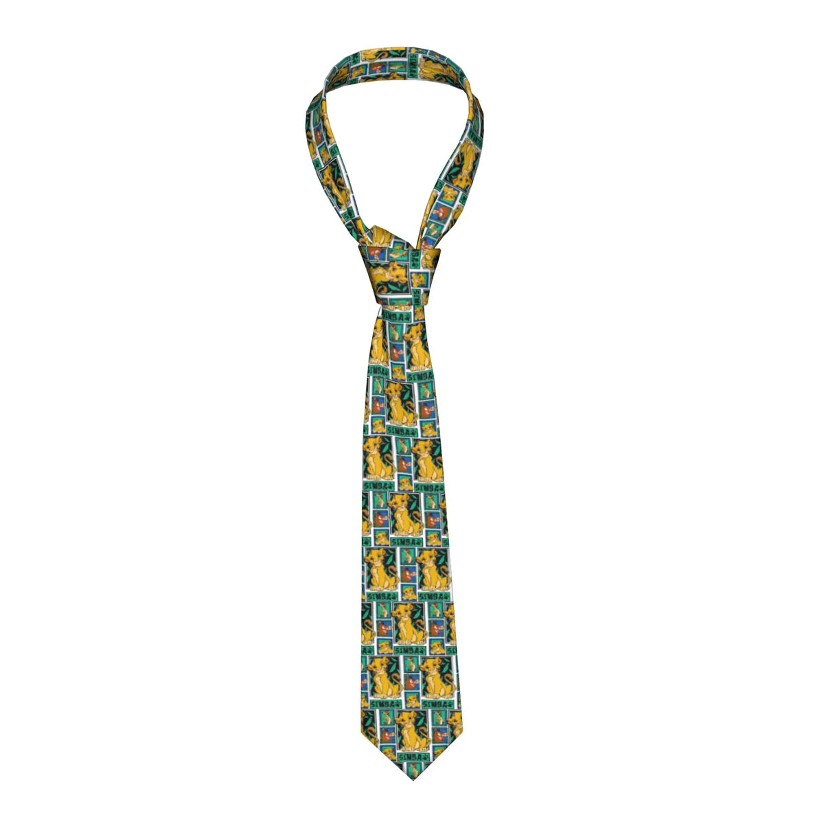 Fashion Anime The Lion King Simba  Neck Ties Men Personalized Silk Cartoon  Necktie for Business Gravatas