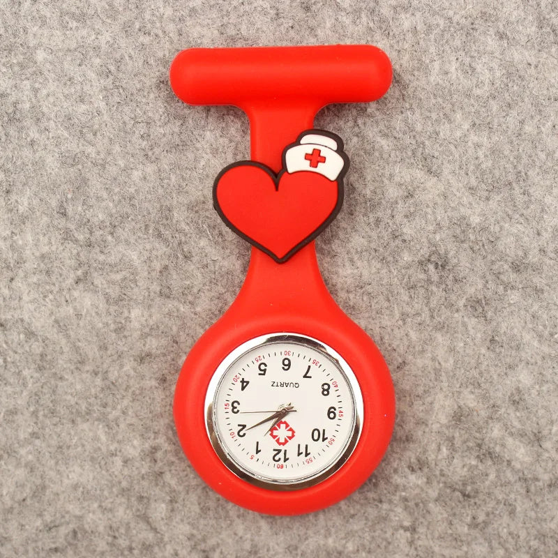 Unisex Hospital Nurse Doctor Solid Silicone FOB Pocket Watches Fashion Hospital Medical Brooch Pins Pandant Gift Clock