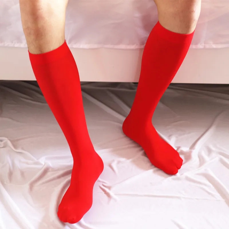 1 Pair Men's Business Suit Socks Ultrathin Mid-Length Tube Summer Breathable Gentleman Sexy Formal Business Stockings
