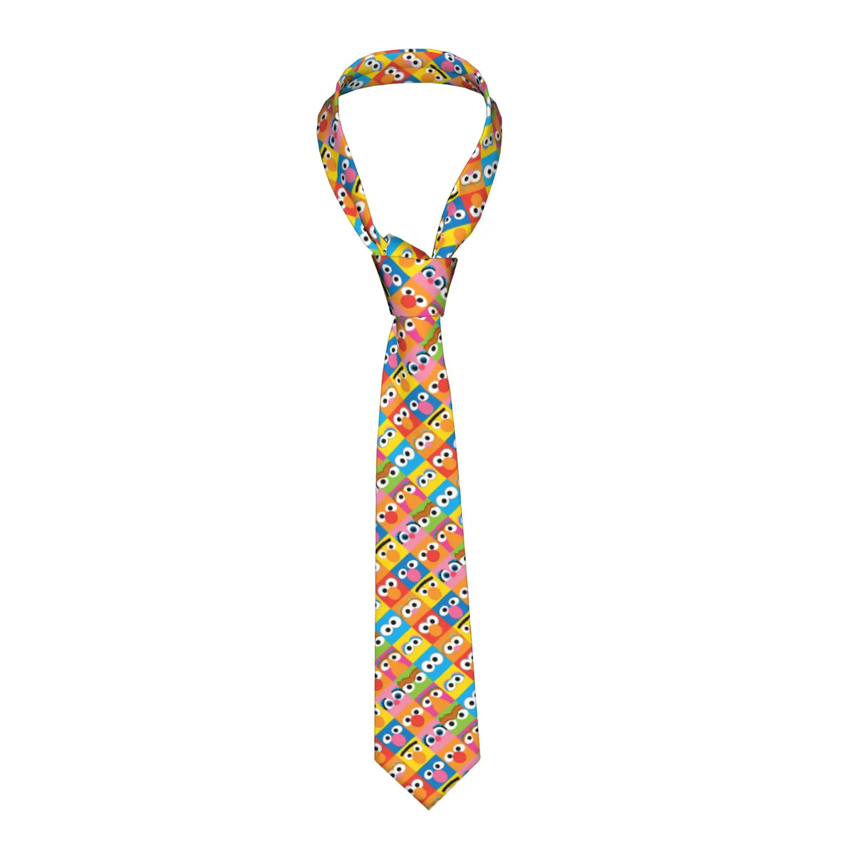 Anime Cookies Monsters Necktie Men 8 cm Slim Neck Ties Sesame Street SesameStreet for Men Daily Wear Cravat Wedding Office