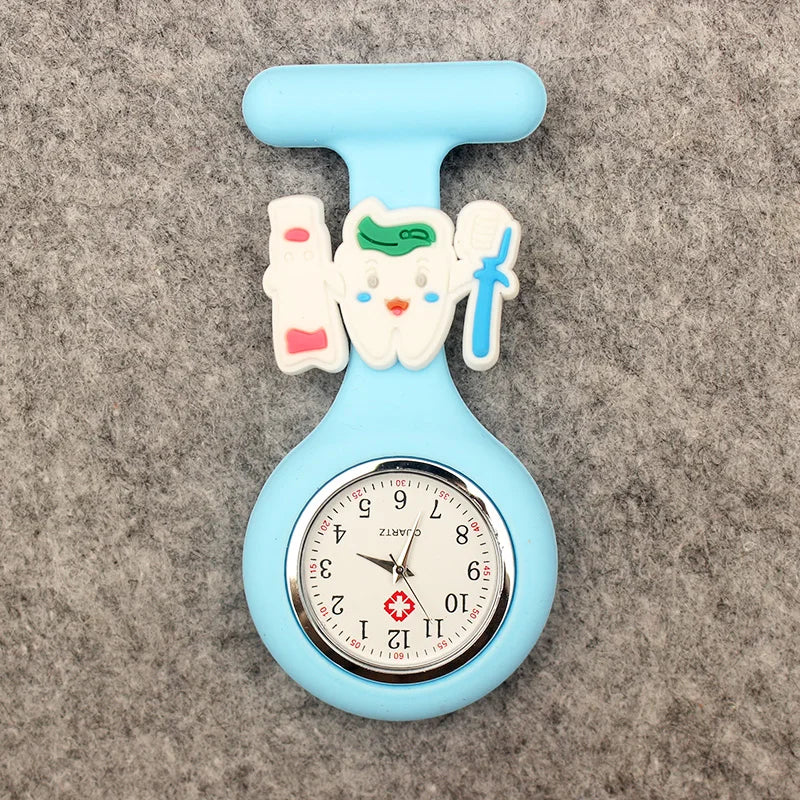 Unisex Hospital Nurse Doctor Solid Silicone FOB Pocket Watches Fashion Hospital Medical Brooch Pins Pandant Gift Clock