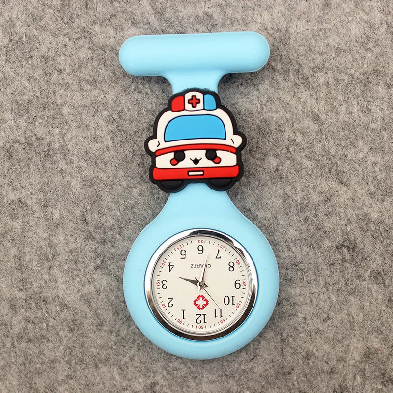 Unisex Hospital Nurse Doctor Solid Silicone FOB Pocket Watches Fashion Hospital Medical Brooch Pins Pandant Gift Clock