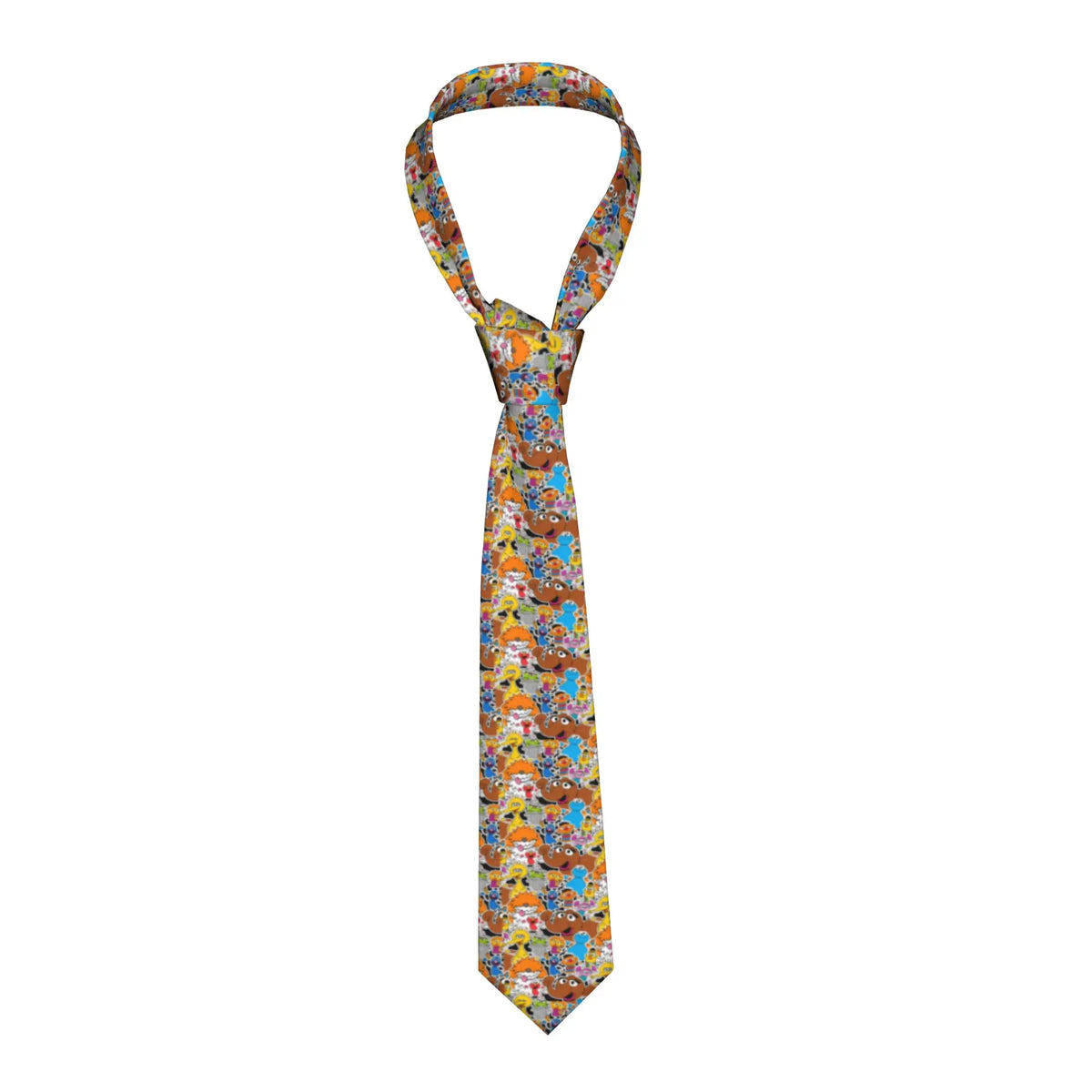 Anime Cookies Monsters Necktie Men 8 cm Slim Neck Ties Sesame Street SesameStreet for Men Daily Wear Cravat Wedding Office