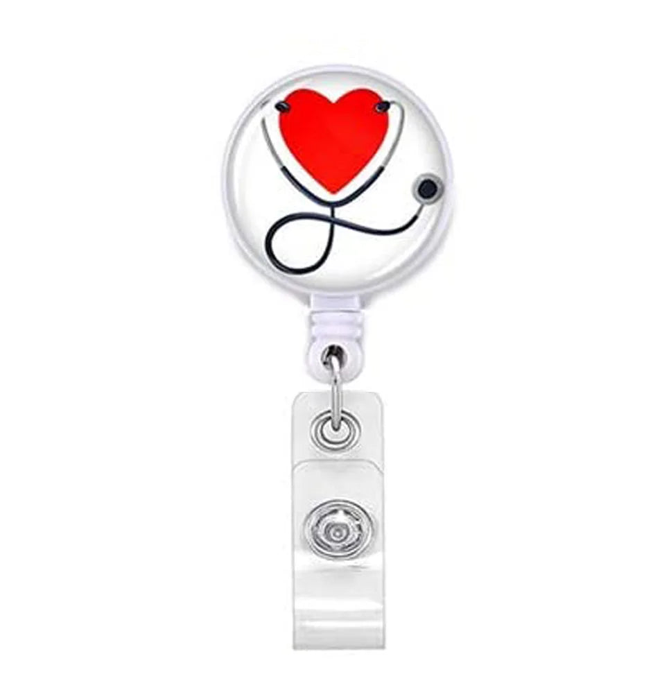 Staff Employee's Card Clip Retractable ID Name Badge Reel for Doctors Nurses Work Card Holder Accessories Medical Workers Pass
