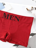 CHUANGERM 5 Pcs Men's Breathable High Elastic Plain Color Comfortable Boxer Briefs