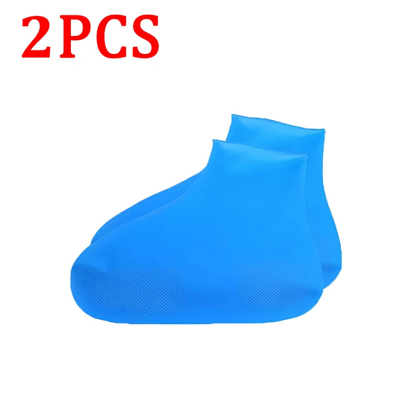 6/4/2PCS Silicone Shoe Covers - Wear-resistant Waterproof Anti-Slip Foldable Reusable For Outdoor Rain/Snow, Household Travel