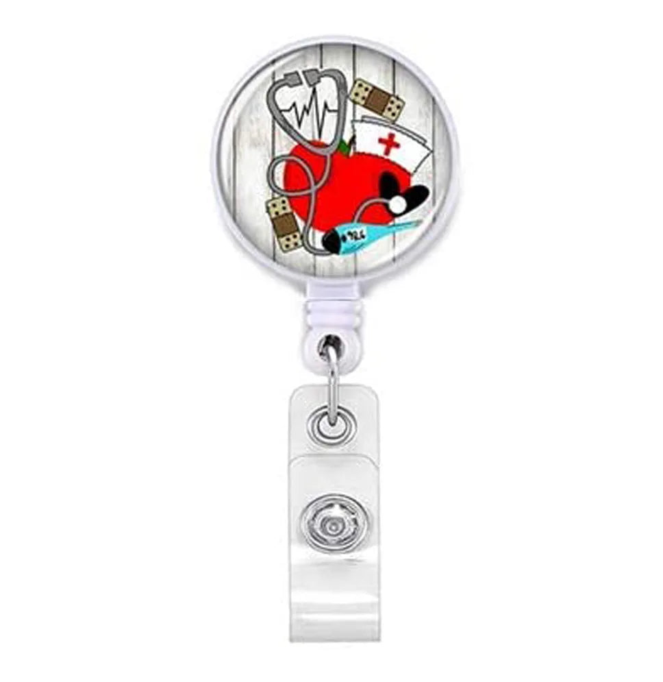 Staff Employee's Card Clip Retractable ID Name Badge Reel for Doctors Nurses Work Card Holder Accessories Medical Workers Pass