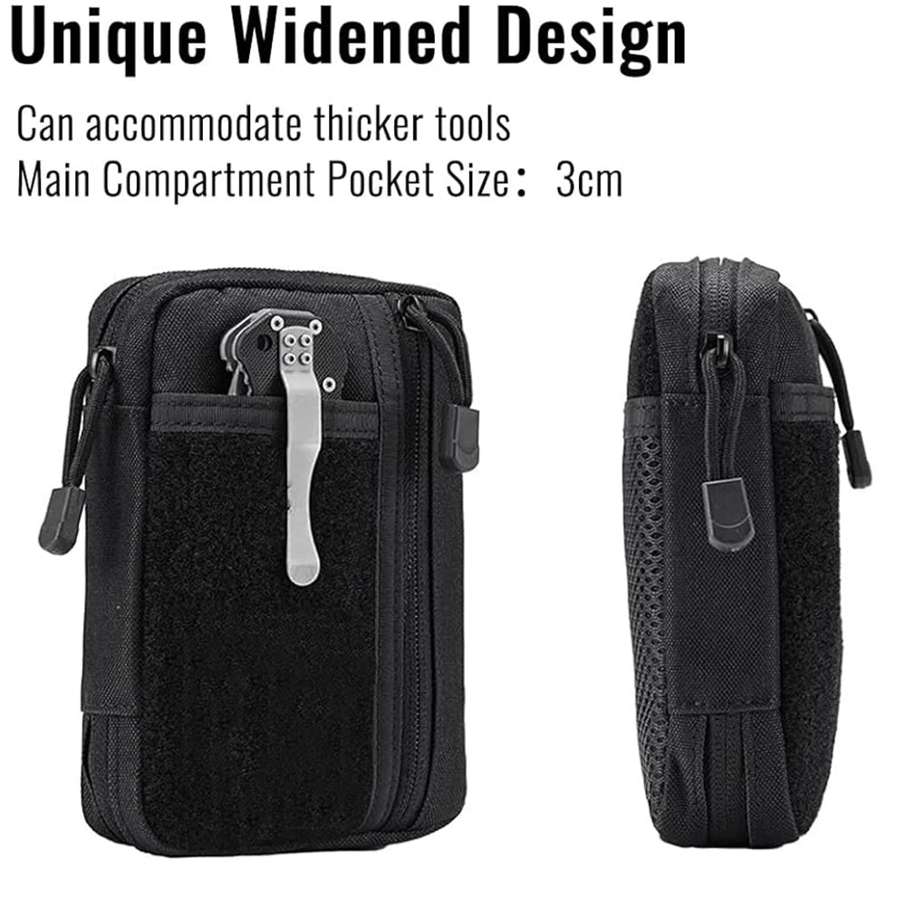 EDC Pouch Pocket Organizer with 6 Pockets for EDC Gears Zippered Multitools Organizer Utility Pouch Tool Bag