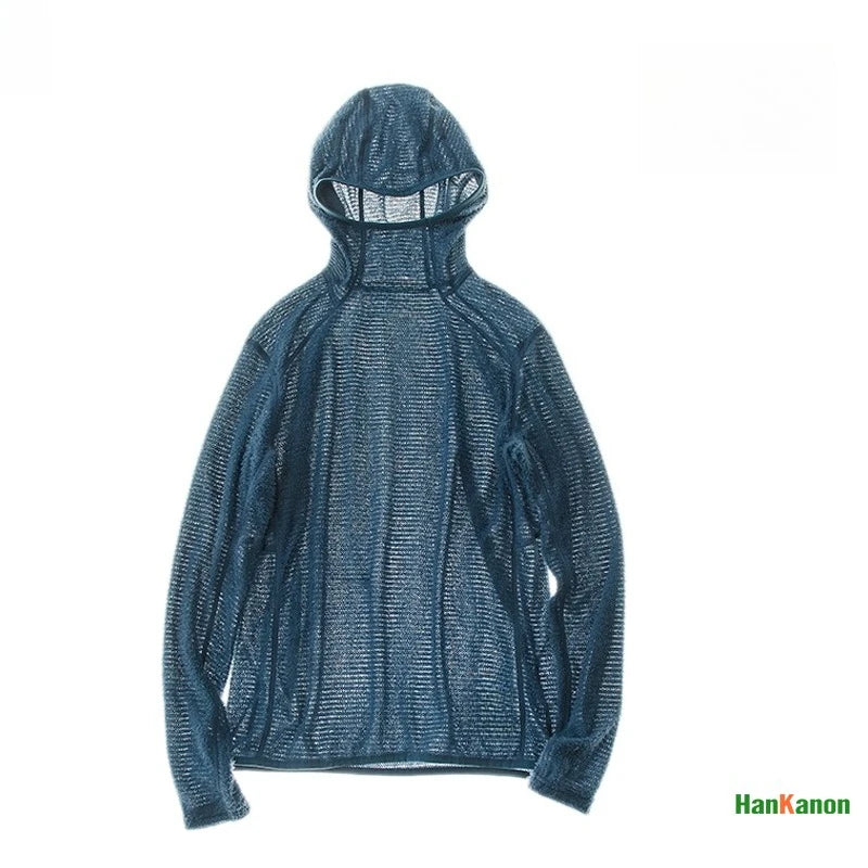 Camiseta térmica con capucha de manga larga Thermolite® para hombre, ideal para senderismo, acampada y ciclismo, antiestática y antipilling