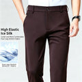Mens Straight Fit Business Dress Pants Stretch Wrinkle Resistant Breathable Soft Formal Trousers for Office Daily Wear