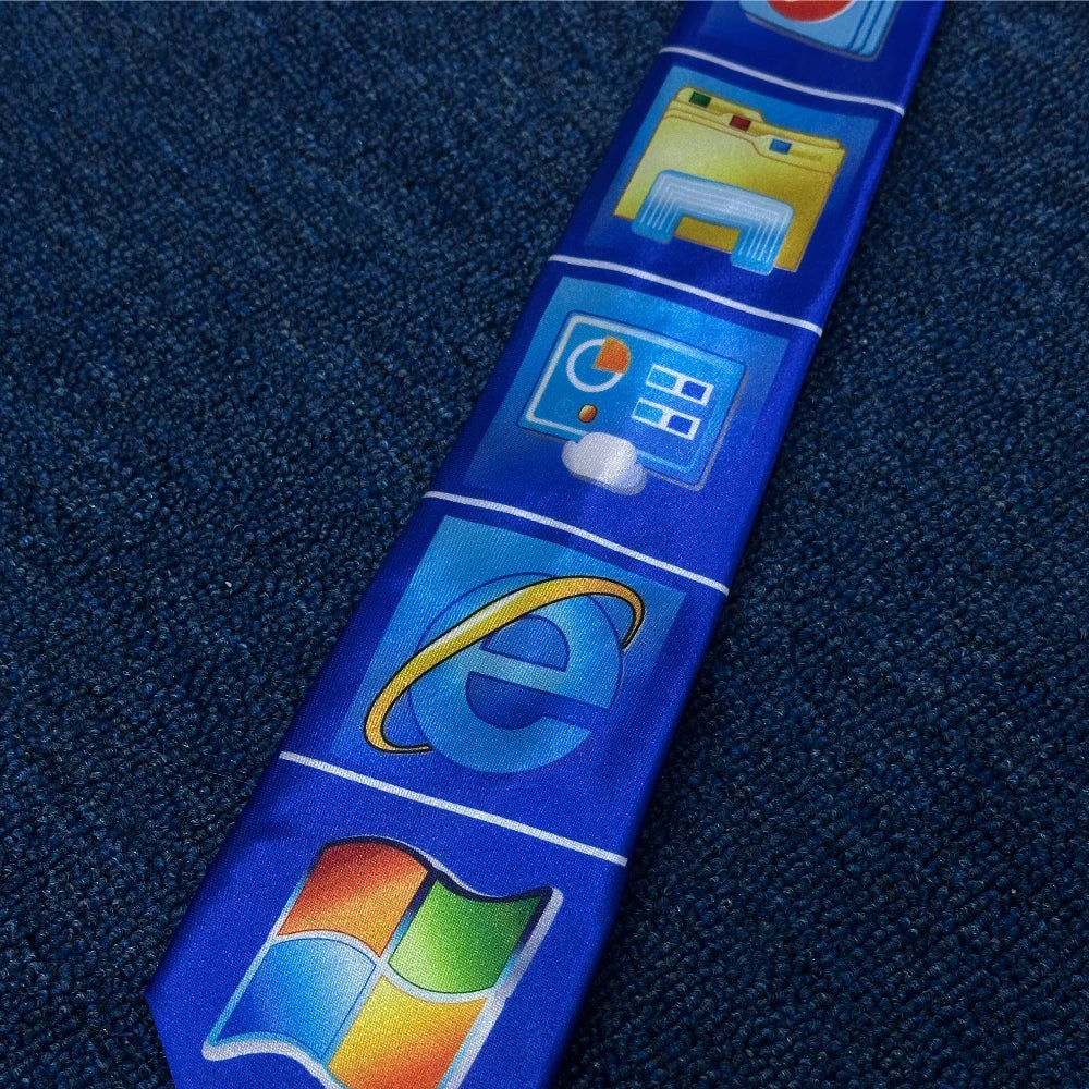 Vintage Stylish Trendy Unisex Tie Quirky Fun Street Punk Style Ins Tie Y2K Creative Niche Personalized Accessories