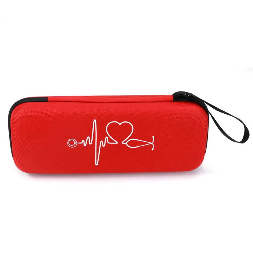 EVA Travel Portable Medical Stethoscope Storage Box First Aid Kit Mesh Pockets Case for 3M Littmann Cardiology III Stethoscope