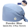 New Solid Color Stretch Scrub Caps Dental Clinic Nursing Hats Doctor Headwear Quick Dry Operating Room Caps with Buttons MSG-01